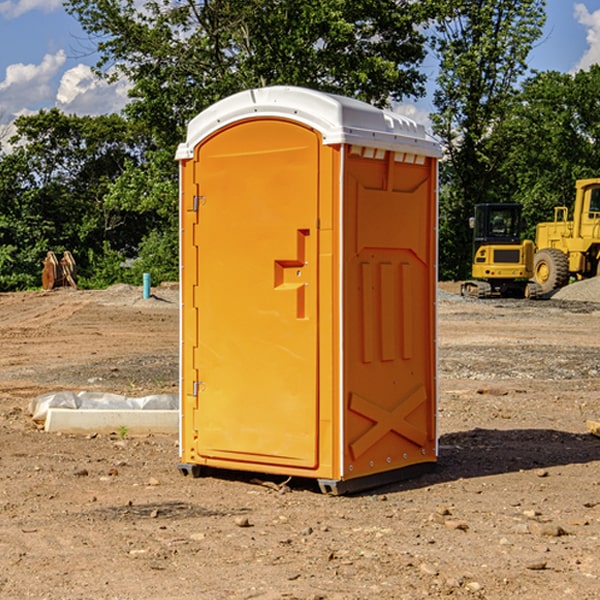 what is the expected delivery and pickup timeframe for the portable toilets in Harmony